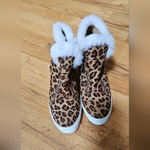 Leopard Ankle Sneakers